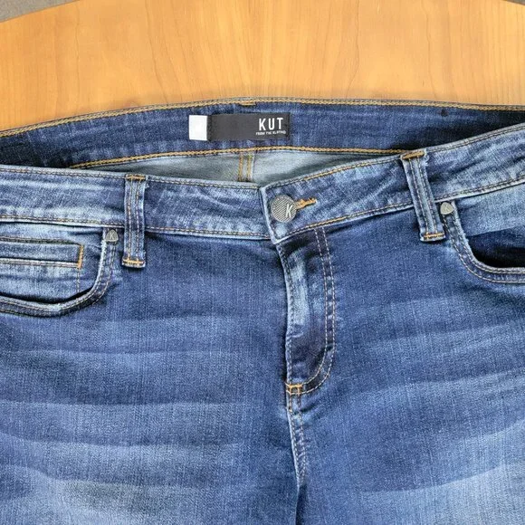 KUT From the Kloth High Rise Toothpick Skinny Blue Jeans - 16 - Picture 11 of 15